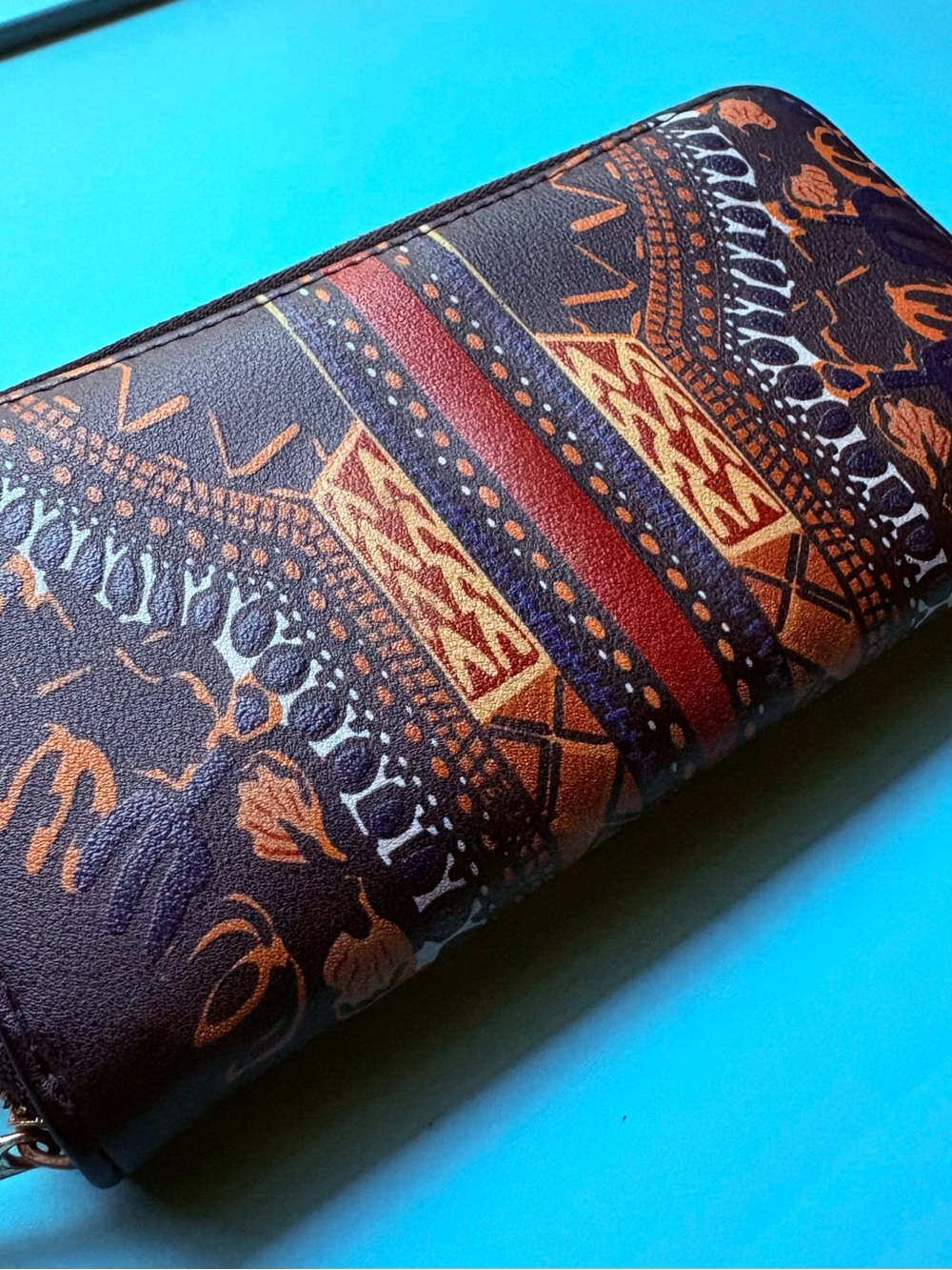 Bohemian Tribal Print Zip-Around Wallet - Clutch - Women’s